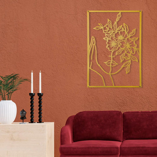 3 Pcs Gold Wall Decor Above Bed Minimalist for Living Room Metal Line Art - Female Body, Gold Room Decor for Bedroom Modern Wall Art for Indoor 15inch