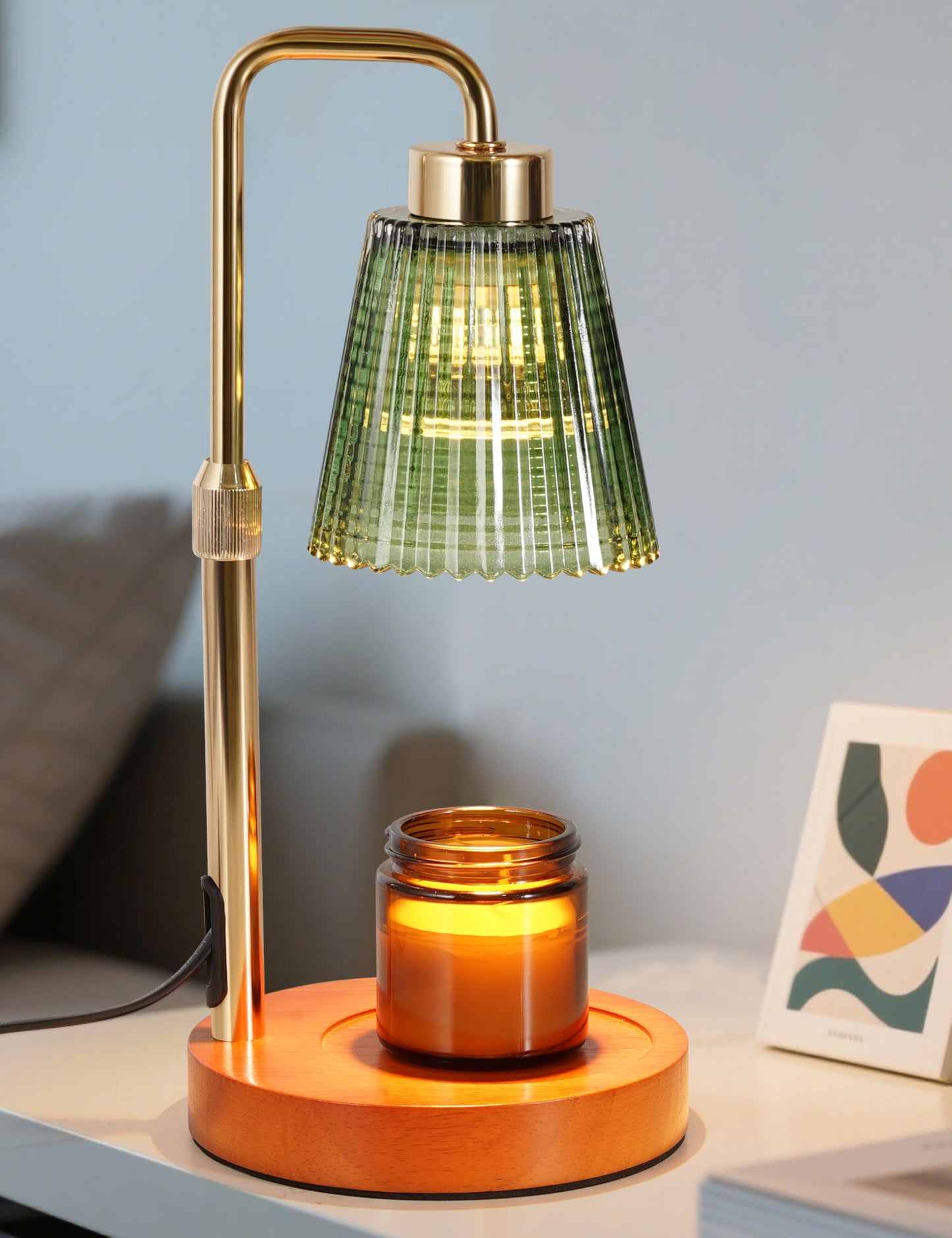 Candle Warmer Lamp with Timer Dimmable, Birthday Gifts for Women Mom, House Warming Gifts New Home Decor, Wax Melt Warmer for Jar Candles with 2 Bulbs